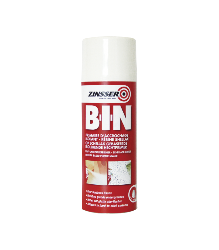 Primaire d'accrochage Isolant taches Aérosol Zinsser BIN 400ml