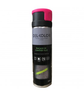 Delkolor Peinture de traçage et marquage au sol fluo 500 ml
