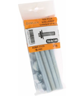 Lot de 4 tiges pour Scellement chimique 10x160