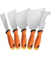 Ensemble de 5 couteaux à maroufler inox CIRET France