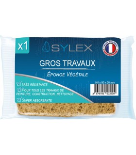 Éponge végétale gros travaux 140 x 90 x 50 mm