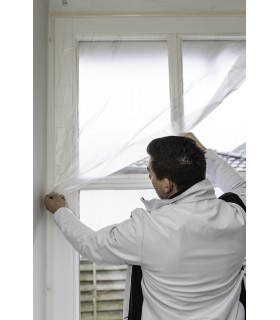 Film de protection avec ruban adhésif beige 180cm x 33m