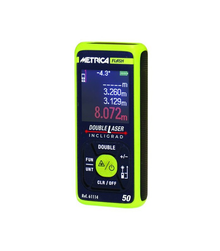 METRICA Télémètre Double Laser Expo Flash 50 M