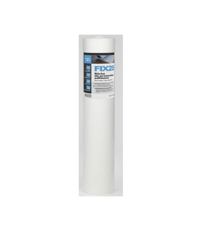 Bache de protection FIX25 Dulyfix plastifiée 25M X 1M