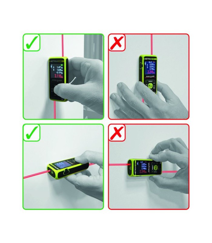 METRICA Télémètre Double Laser Expo Flash 50 M