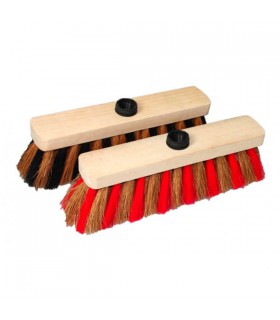 Balai coco zébré mixte 29 cm semelle bois