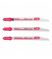 Lot de 3 lames universelles pour scie sauteuse FLEX 75 mm