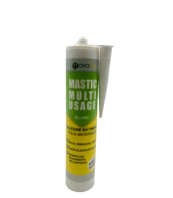 Mastic silicone multi-usages blanc Novofix 280ml