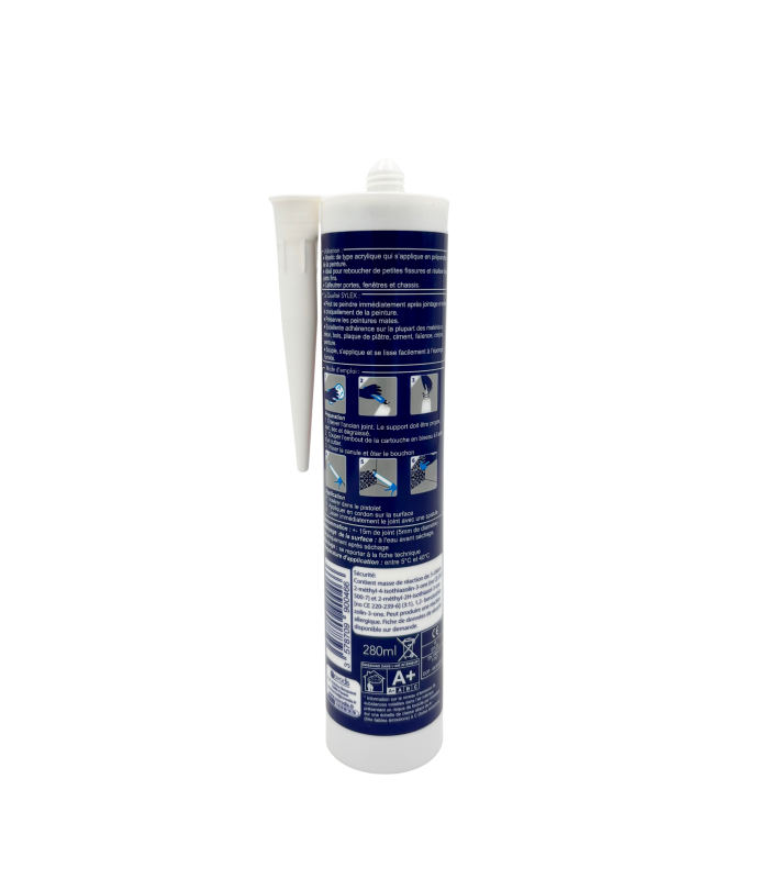 Mastic Joints et Fissures spécial peinture 280ml Sylex DECO MP 201