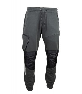 Pantalon multipoches Glory gris/noir taille élastiquée