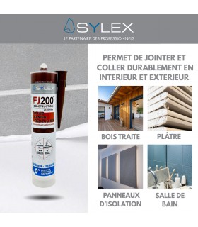 Mastic Coller, Jointer et Sceller 290ml Sylex Construction FJ 200