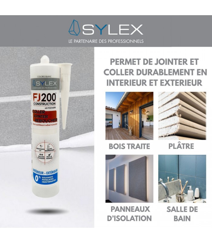 Mastic Coller, Jointer et Sceller 290ml Sylex Construction FJ200