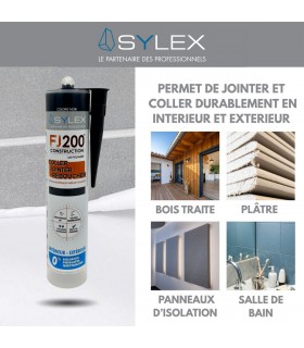 Mastic Coller, Jointer et Sceller 290ml Sylex Construction FJ200