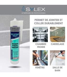 Mastic Sylex SX 640 Silicone 3 en 1 Silicone Tout 280ml