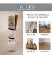 Mastic joint de finition bois et parquet Sylex