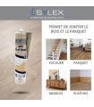 Mastic bois et parquet Sylex - Joint de finition élastique