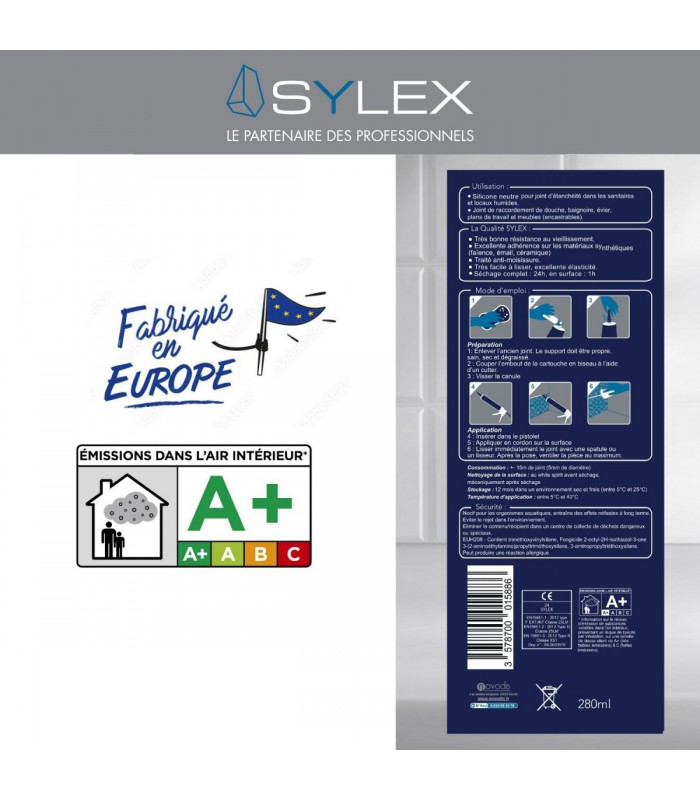 Mastic Cuisine & SDB séchage express SE 720 Sylex - 280ml