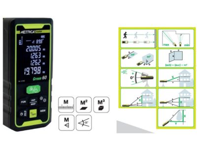 Caractéristiques METRICA Télémètre Laser FLASH Green 60 M